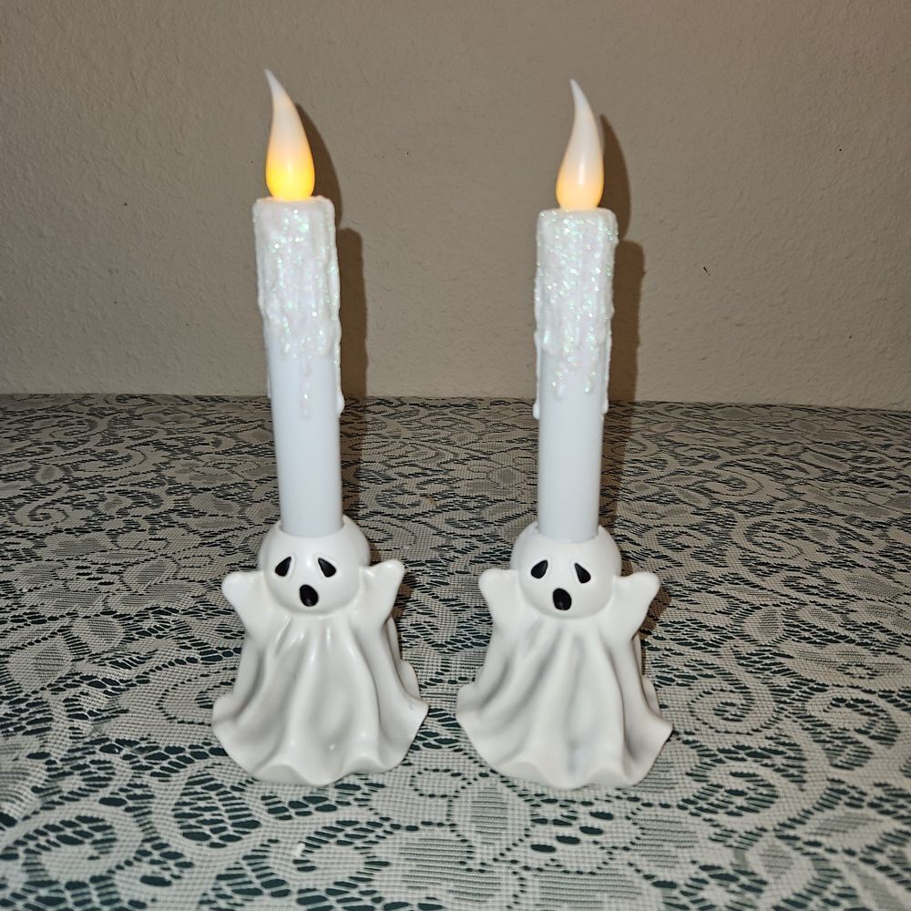 Bethlehem Lights Ghost Candle Holiday Decor with LED Flames